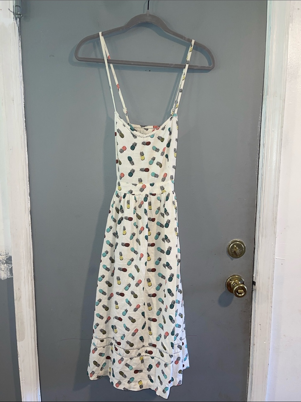 Urban Outfitters Cooperative Pineapple Midi Dress Size 6